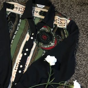 Vintage Silk-Liked Blouse